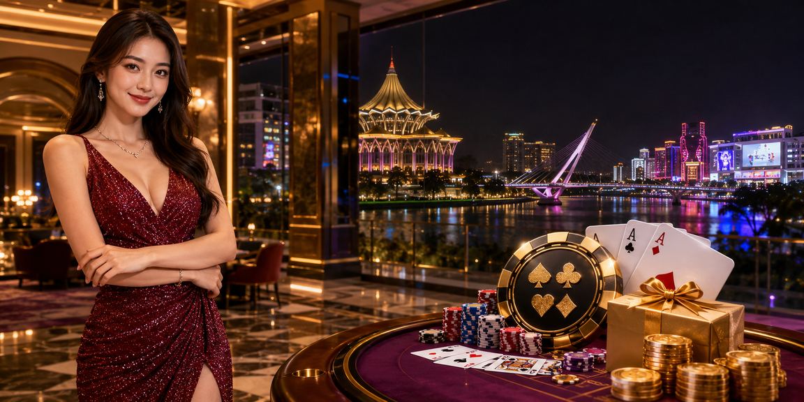 Meja poker digital dalam platform gaya Sarawak dengan reka bentuk moden